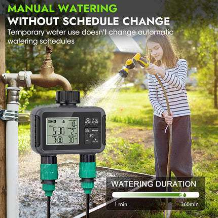 Sprinkler Timer with Rain Delay, Irrigation Controller for Lawn and Yard