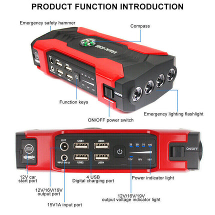 Portable Jump Starter Power Bank, Car Battery Jump Box for Gas and Diesel – image 6