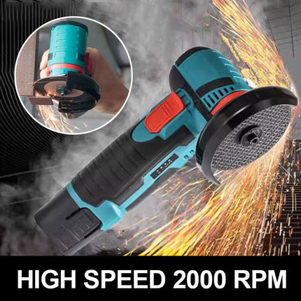 Cordless Angle Grinder with 2 Batteries, Mini Handheld Grinder for Metal Cutting – image 4
