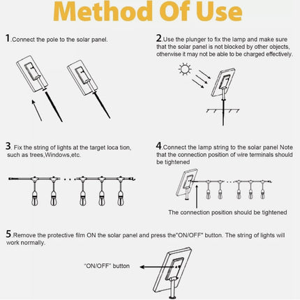 Outdoor String Lights Solar Powered, Solar Garden Lights for Patio Lighting – image 10