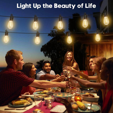 Outdoor String Lights Solar Powered, Solar Garden Lights for Patio Lighting