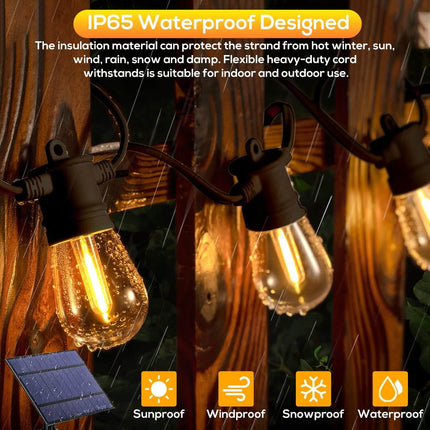 Outdoor String Lights Solar Powered, Solar Garden Lights for Patio Lighting – image 6