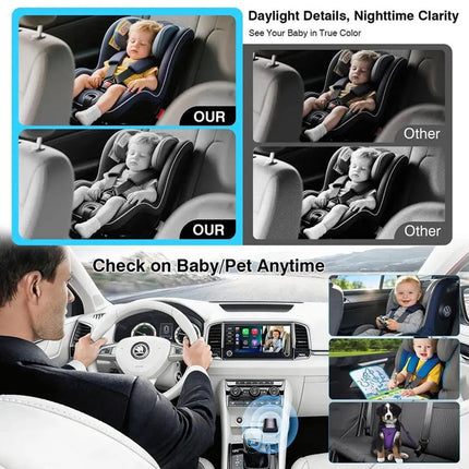 Infant Car Camera for Back Seat, Car Interior Camera for Pets – image 5