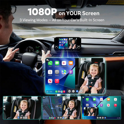 Infant Car Camera for Back Seat, Car Camera 1080p for Wireless CarPlay and Android Auto – image 8
