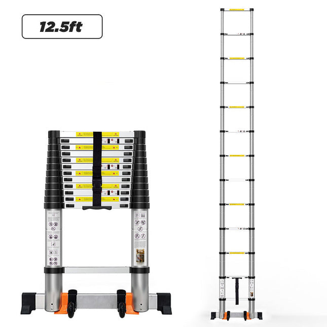 Aluminum Extension Ladder, Telescoping Ladder with Stabilizer Bar, Collapsible Folding Ladder 330 lb for Home Use_10