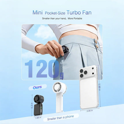 Portable Fan, Rechargeable Handheld Fan with LED Display – image 8