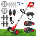 Sakerplus Wireless Weed Cutter Red Set + 2 * Batteries