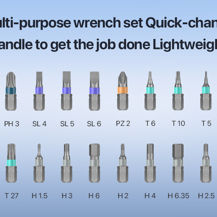 Magnetic Screwdriver Set 24 in 1, Multi Bit Screwdriver with Quick Change Handles – image 22