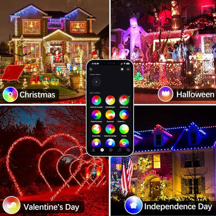 Smart Christmas Lights with App Control, RGB LED String Lights for Halloween – image 7