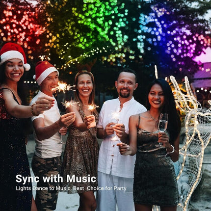 Smart Christmas Lights with App Control, RGB LED String Lights for Halloween