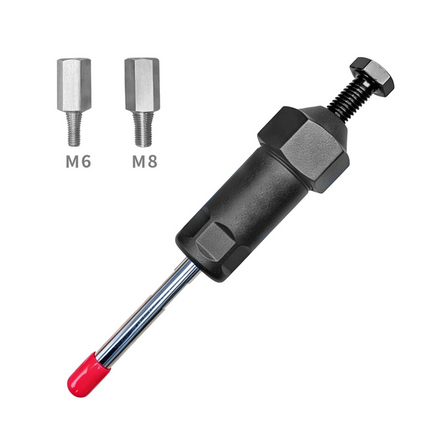 Grease Fitting Cleaner Tool, Zerk Fitting Cleaner with M6 and M8 Adapters, Grease Nipple Cleaner for Maintenance