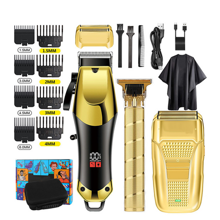 Hair Clipper for Men, Professional Hair Clipper and Trimmer Kit, Cordless Barber Clipper with Guide Combs