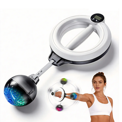 Arm Exerciser, Twister Arm Trainer with LED Display, Upper Body Twisting Bar for Strength Training, Home Gym Equipment