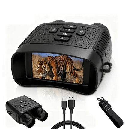 Night Vision Binoculars with 3 Inch Screen and 6x Digital Zoom, Rechargeable Hunting Binoculars with Video Recording