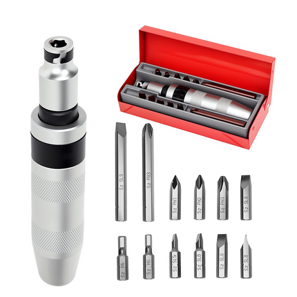 Impact Screwdriver Set, Reversible Multi Bit Screwdriver with Detachable Heads, Hand Tools, Auto Repair Tool Kit