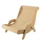 Cat Scratcher Lounge Chair, Sisal Cat Scratch Board, Wooden Cat Furniture Bed for Indoor Cats