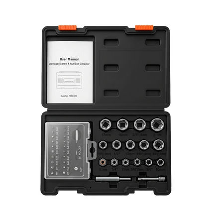Screw Extractor Set, Easy Out Bolt Extractor Set with Drill Bits, Stripped Screw Remover for Damaged and Broken Bolts