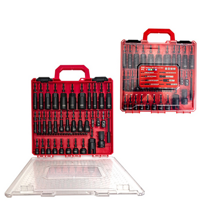 Magnetic Nut Driver Set, 55 Piece Impact Socket Set with Deep Sockets, Impact Driver Bits, Drill Socket Adapter