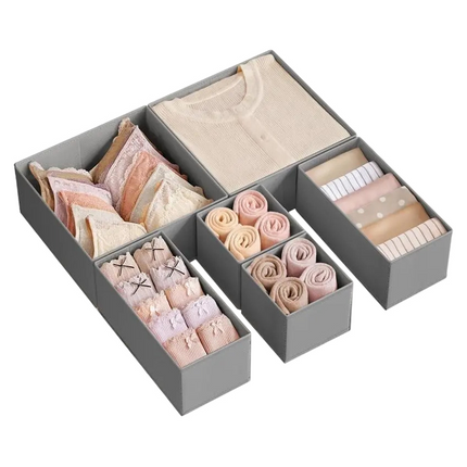 Drawer Organizer for Clothing Storage, Fabric Drawer Organizers 6 Pack, Underwear Drawer Organizer, Clothes Organizer