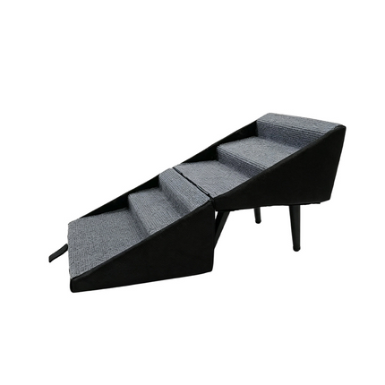 Dog Bed Stairs, Dog Ramp for Couch, Wooden Pet Stairs and Ramp with Ottoman Design, Dog Stairs for Small Dogs and Cats