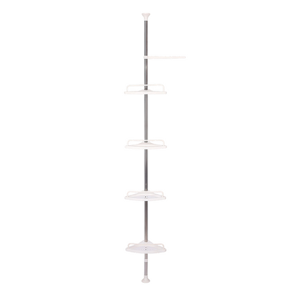 Wall Shelf for Bathroom, Shower Caddy with Hooks, Bathroom Storage Shelf, No Drill Shower Shelf Stainless Steel