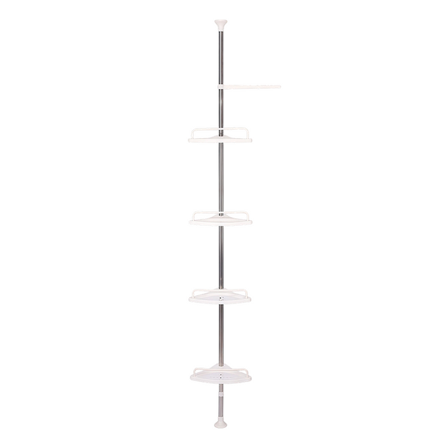 Wall Shelf for Bathroom, Shower Caddy with Hooks, Bathroom Storage Shelf, No Drill Shower Shelf Stainless Steel_00