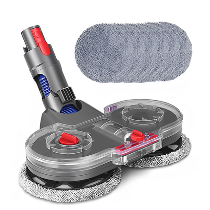 Electric Spinning Mop Head for Dyson V6 V7 V8 V10 V11, Vacuum Mop Attachment for Hard Floors with 6 Washable Pads