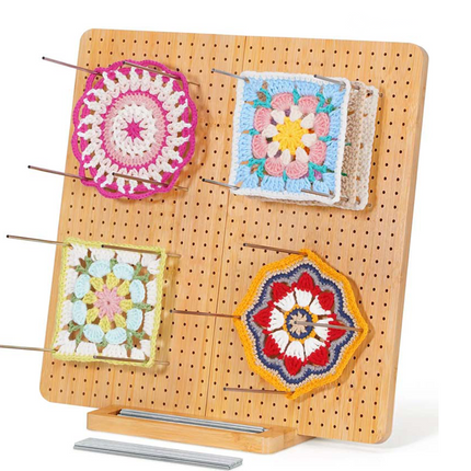 Crochet Blocking Board with Pins for Knitting and Granny Squares, Crochet Supplies, Gift for Crocheters
