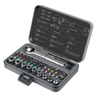 Ratchet Screwdriver Set, Multi Bit Screwdriver with Magnetic Bit Holder, 180 Degree Angle Screwdriver for Home Repair