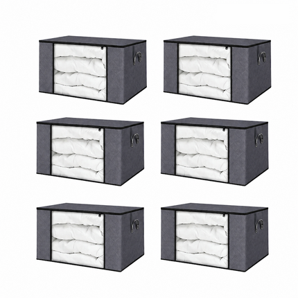 Clothes Storage Bags with Zipper, 24 Gallon Foldable Storage Bags for Clothes, Comforter Storage Bags with Window