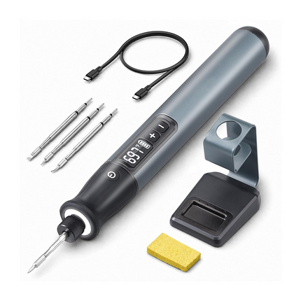 Cordless Soldering Iron with Tips, Digital Soldering Iron Kit with LED Display, Portable Soldering Tool for Electronics