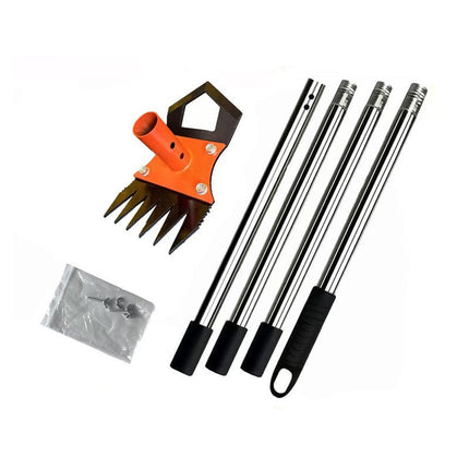 Garden Hoe with Long Handle, 2 in 1 Weed Puller, Weeding Tool, Garden Rake for Deep Root Weeds, Gardening Tools