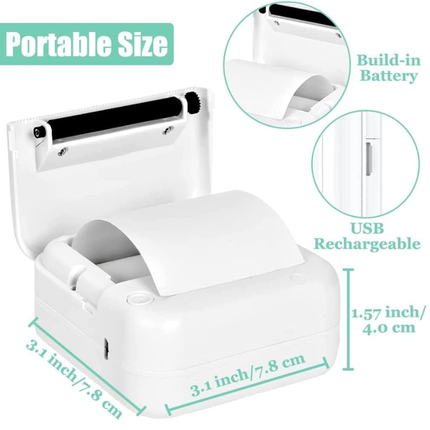 Photo Printer and Thermal Label Printer, Portable Mini Sticker Printer with Bluetooth for Phone and Inkless Labels – image 6