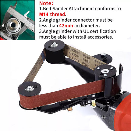 Belt Sander Attachment for Angle Grinder, Rust Removal Tool – image 5