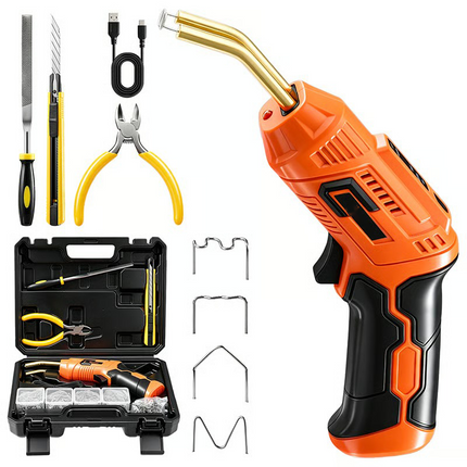 Cordless Plastic Welder, Plastic Welding Kit with Hot Stapler, Car Bumper Repair Kit for Plastic Crack Repair