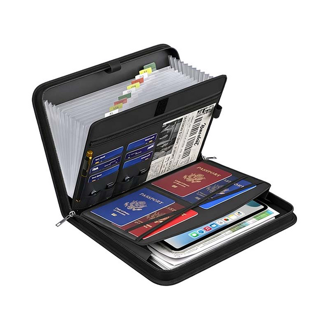 Fireproof Filing Folder, Water Resistant Accordion Folder, Expandable File Organizer for Documents and Passports_00