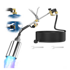 Propane Torch Weed Burner with Piezo Ignition, Propane Weed Torch for Garden, MAPP Gas Torch for Ice and Snow Melting