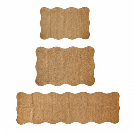 Kitchen Runner Rug, Non Slip Entryway Rug for Front Door, Wavy Sisal Look Hallway Runner, Doormat, Kitchen Mat