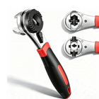 Adjustable Wrench, Self Adjusting Ratchet Wrench with Reversible Selector, Ergonomic Hand Tools for Auto Repair