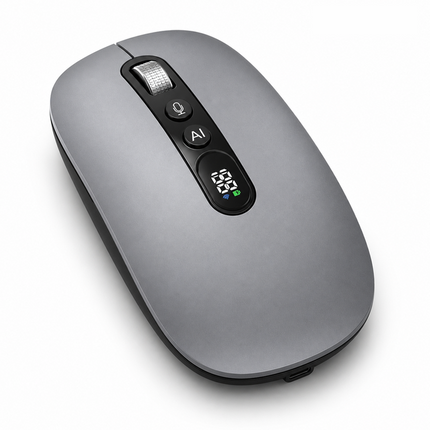 Wireless Mouse with AI Voice Typing, Rechargeable Bluetooth Mouse, Voice Translator Computer Mouse for Laptop and PC