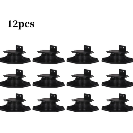 Paver Pedestal, Adjustable Deck Pedestal for Floating Decks and Pathways, Deck Support Pedestal Kit with Screws, 12 Pack