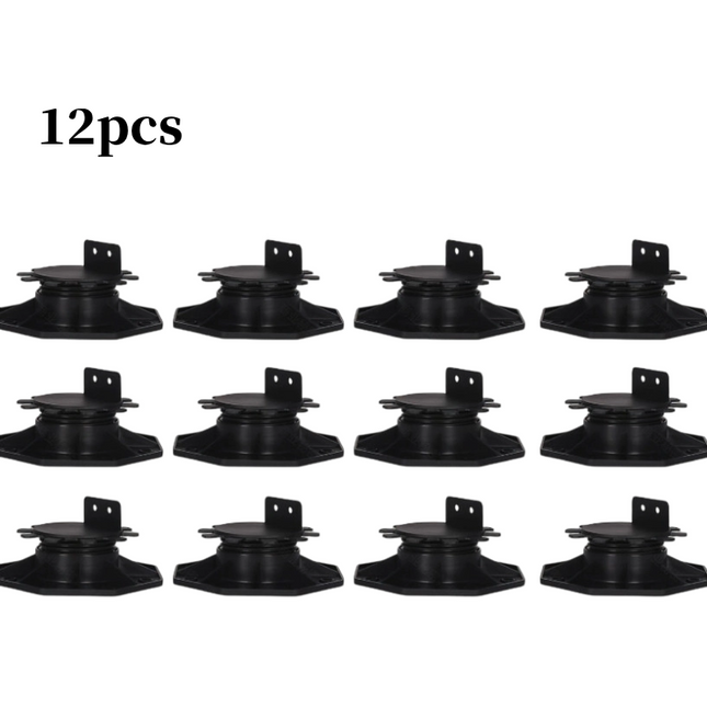 Paver Pedestal, Adjustable Deck Pedestal for Floating Decks and Pathways, Deck Support Pedestal Kit with Screws, 12 Pack_00