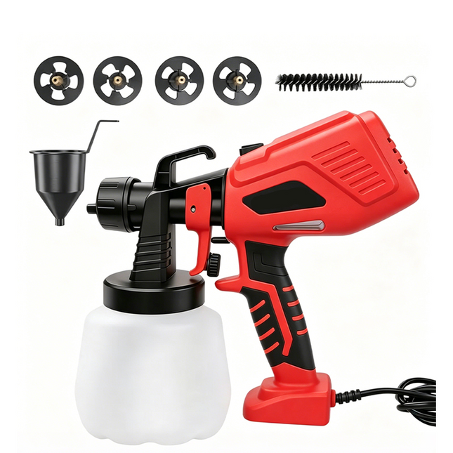 Electric Paint Sprayers, Handheld Spray Paint Gun with 4 Nozzles, Paint Sprayer for Cabinets and Furniture_00