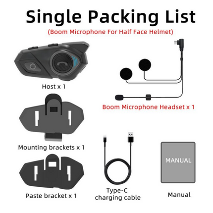 Motorcycle Communication System, Bluetooth Motorcycle Helmet Intercom System, Motorcycle Helmet Speakers with – image 19