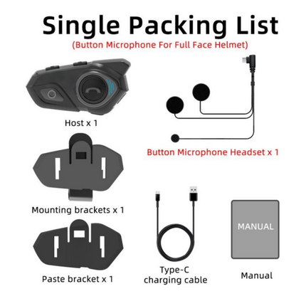 Motorcycle Communication System, Bluetooth Motorcycle Helmet Intercom System – image 20