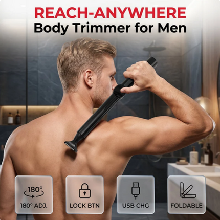 Rechargeable Body Hair Trimmer with Washable Head