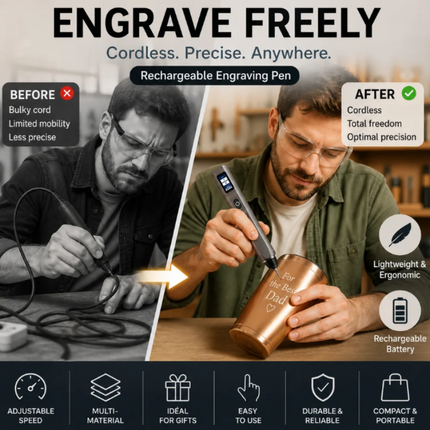 Cordless Engraver Pen with 2 Speeds – image 6