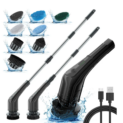 Electric Spin Scrubber, Cordless Power Scrubber for Bathroom and Toilet, Spin Brush with Interchangeable Heads