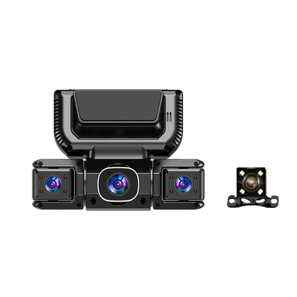 4 Channel Dash Cam with GPS, Car Dash Cam with Night Vision, 1080p Dash Camera with Loop Recording