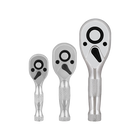 Stubby Ratchet Wrench Set, 3 Piece Socket Wrench Set 1/4 3/8 1/2 Inch Drive – image 8
